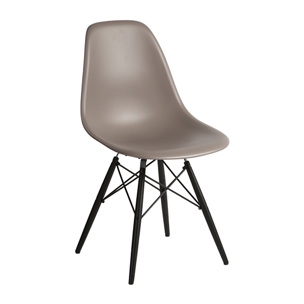 Sedia Dsw Eames Grigio Malva, Base Nera