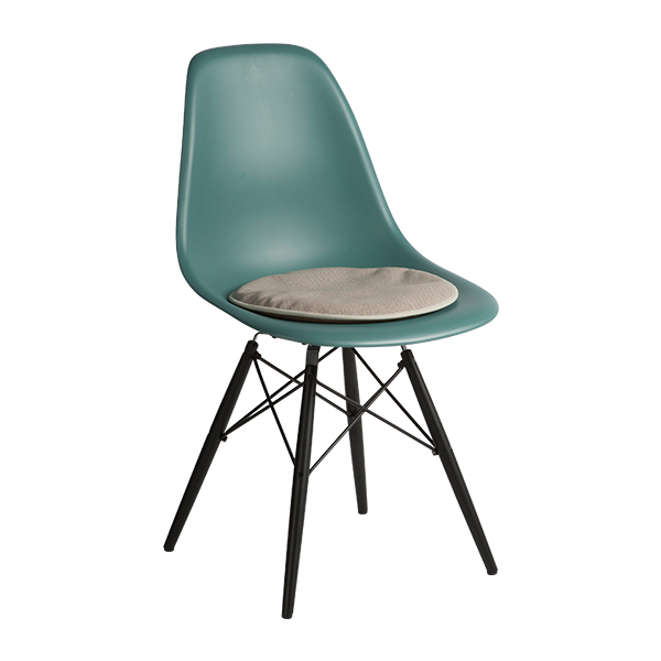 Sedia Dsw Ocean, Base Nera Con Seat Dot Sabbia Caffè