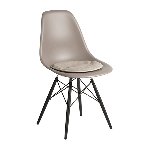 Sedia Dsw Grigio Malva, Base Nera Con Seat Dot