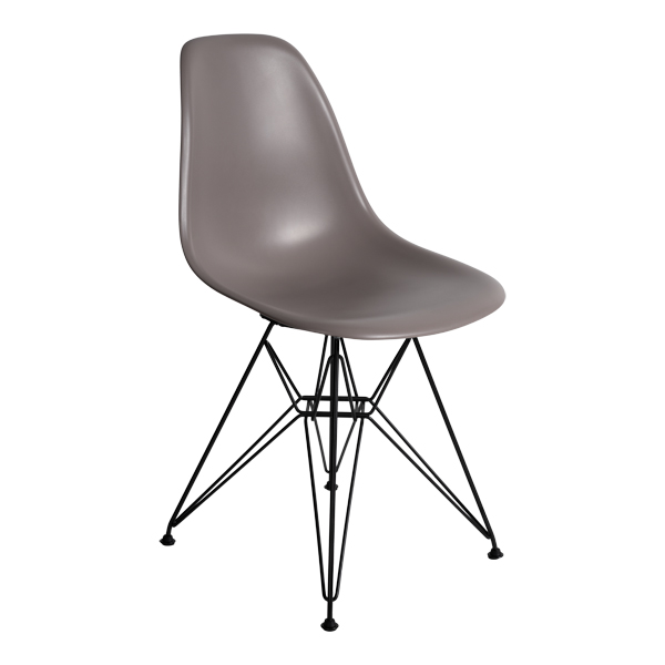 Sedia Dsr Eames Grigio Malva, Base In Acciaio