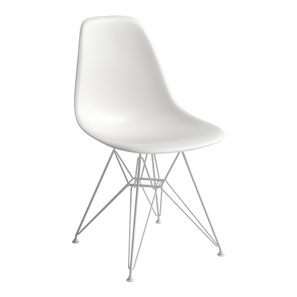 Dsr Sedia Eames In Plastica Bianca Seduta Bianca