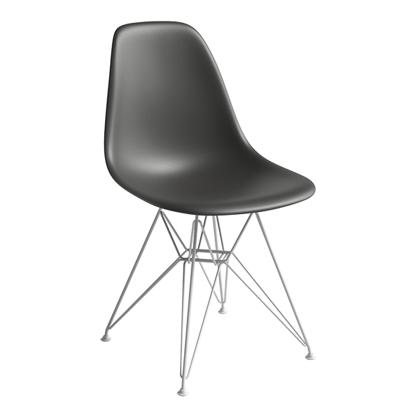 Dsr Sedia Eames In Plastica Seduta Bianca Nera