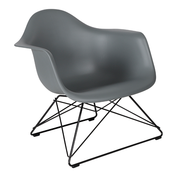Lar Eames, Sedia A Sdraio In Plastica Nera