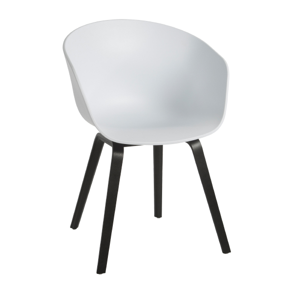 Sedia Aac 22 Bianca, Base Nera