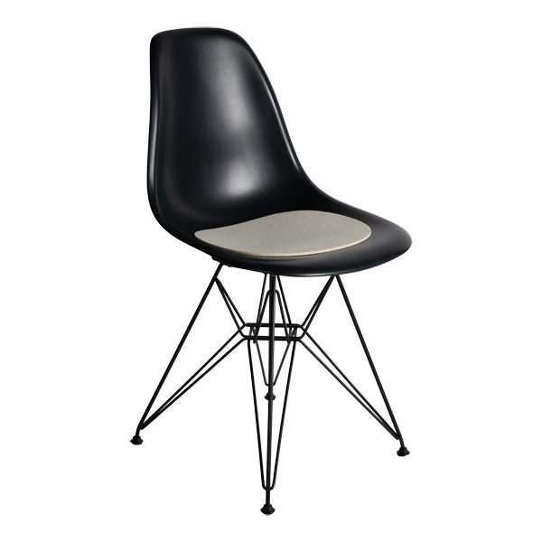 Dsr Chair Black Black Seat With Felt Pad White