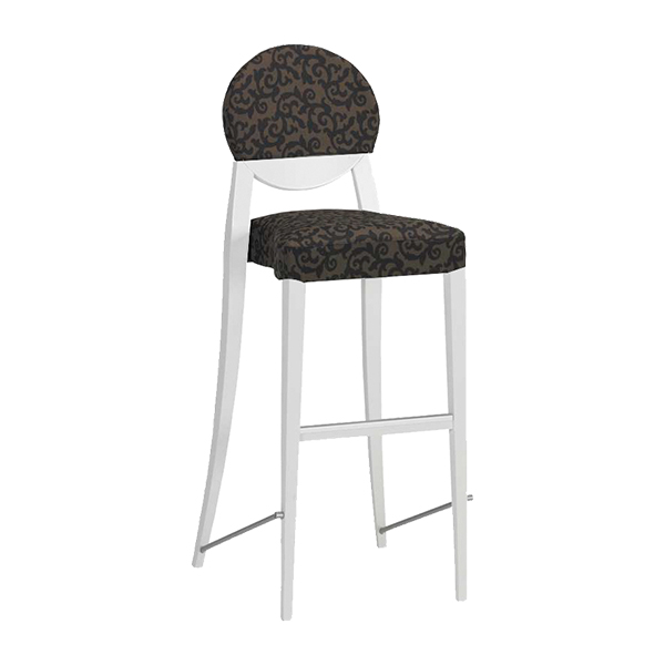 Sgabello Copenhagen Bianco, Riv. Marrone Nero
