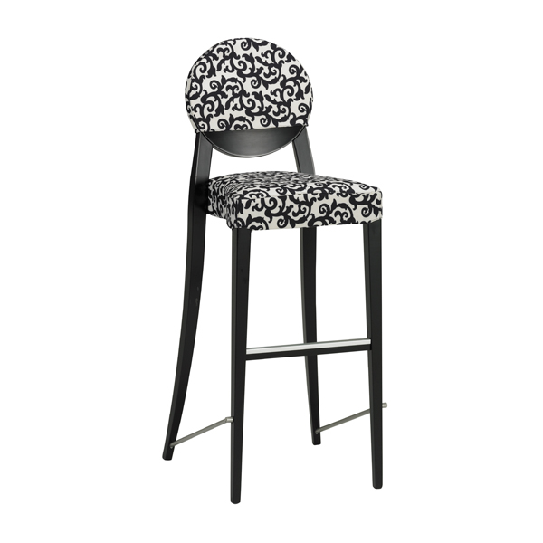 Sgabello Copenhagen Nero, Riv. Crema Nero