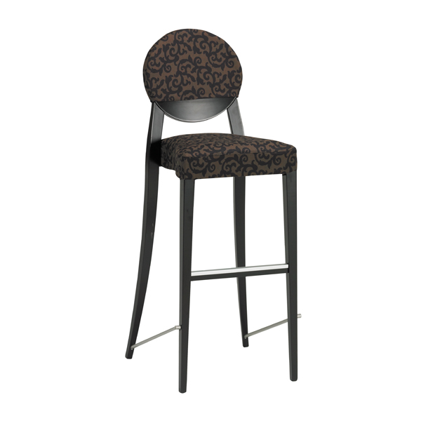 Sgabello Copenhagen Nero, Riv. Marrone Nero