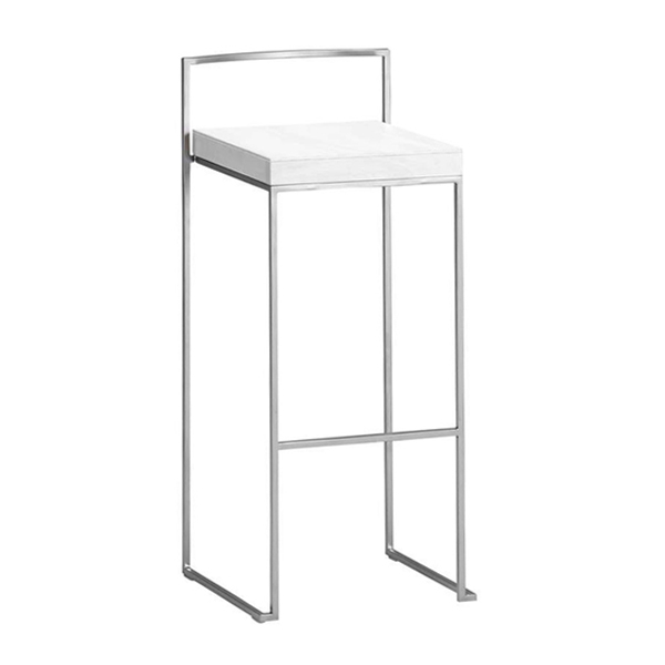 Sgabello Monza Bianco W39 D39 H88 Sh75 Cm