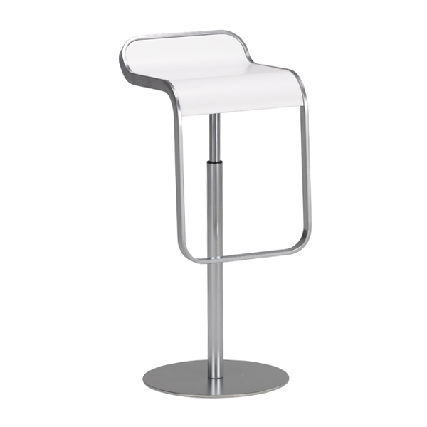 Sgabello Lem Bianco W37 D42 H75 86 Sh66 79 Cm