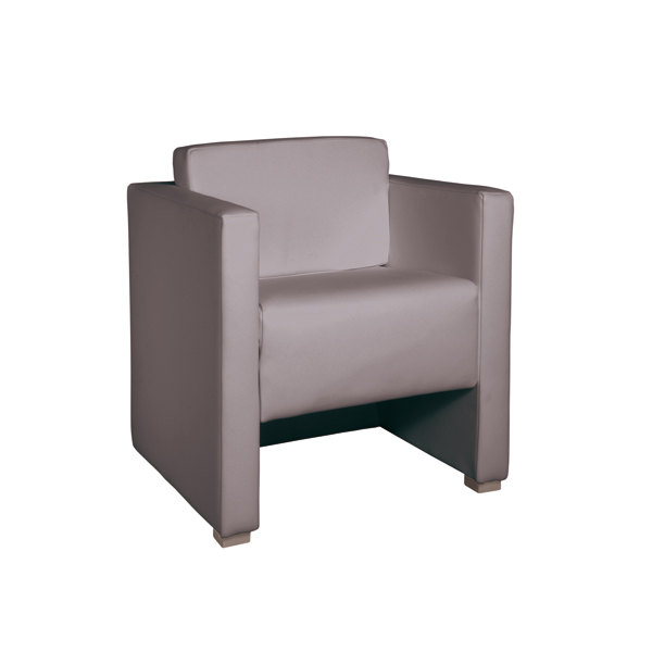 Poltrona Cannes Grigio Platino Con Braccioli