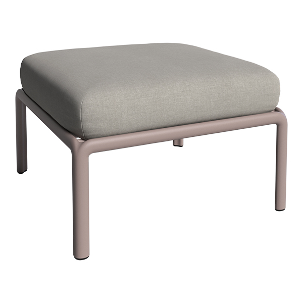Sgabello Komodo Taupe Con Cuscino Grigio