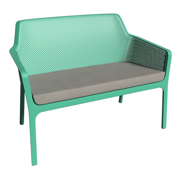 Panca Net Ocean Con Cuscino Grigio W116 D70 H86 Sh42cm