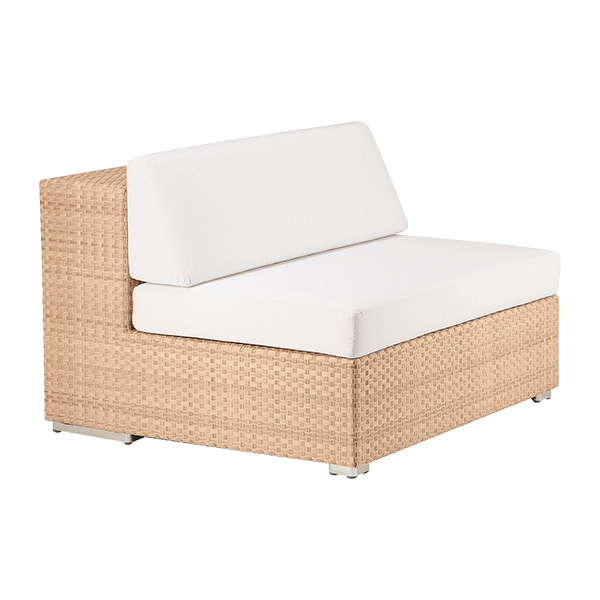 Modulo Lounge Centro Xxl Dedon Bleach Con Cuscini Bianchi