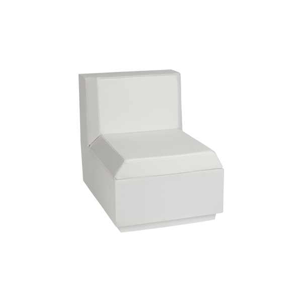Sedia Big Cut Bianca Con Cuscino E Unità Luminosa A Led
