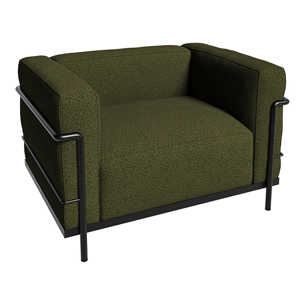 Poltrona Grand Outdoor Lc3 In Tessuto Muschio