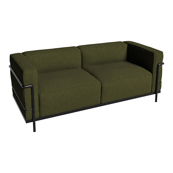 Divano Grand Outdoor Lc3 Tessuto Muschio