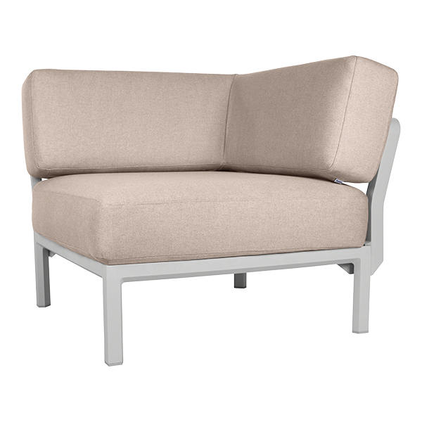 Elemento Angolare Maximo Bianco Con Set Di Cuscini Bianco