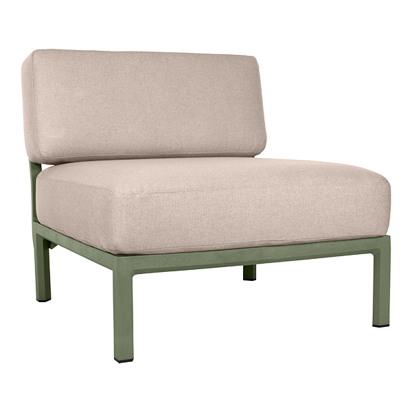 Poltrona Maximo Verde Con Set Di Cuscini Sale Bianco