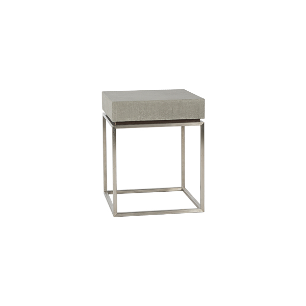 Tavolino Zinzo Con Massif Cemento A Vista L40 L40 H50 Cm