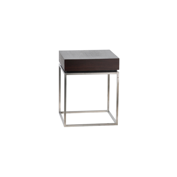 Tavolino Zinzo Con Massif Marrone L40 L40 H50 Cm