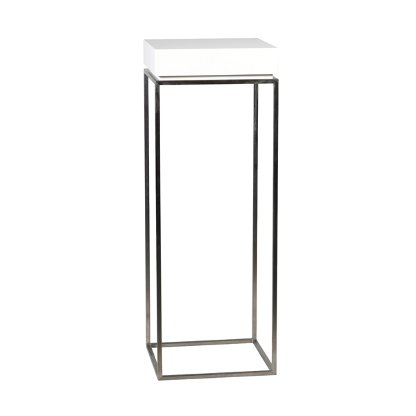 Tavolo Alto Zinzo Con Massif Bianco L40 L40 H110 Cm