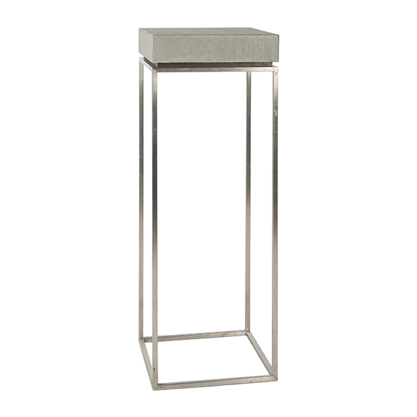 Tavolo Alto Zinzo Con Massif Cemento A Vista L40 L40 H110 Cm