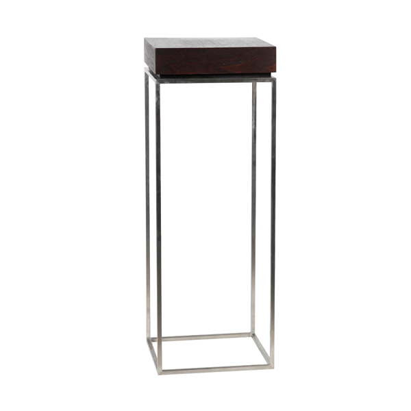 Tavolo Alto Zinzo Con Massif Marrone L40 L40 H110 Cm