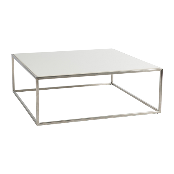 Tavolo Zinzo Con Piano Bianco L84 L84 H30 Cm