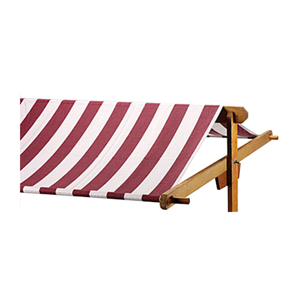 Bancarella In Legno L200 W95 H243 Cm Con Telone Rosso Bianco