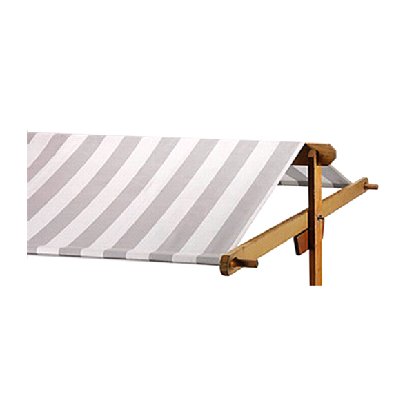 Bancarella In Legno L200 W95 H243cm Con Telone Grigio Bianco
