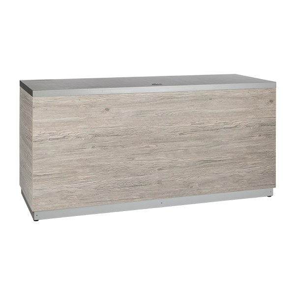 Bancone Aspen Legno Con Piano Grigio Argento