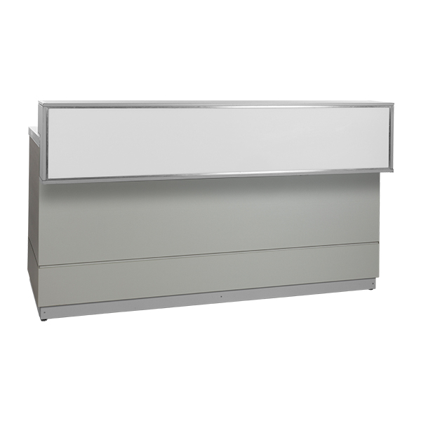 Bancone Grigio Argento L200 D83 H115cm Con Piano