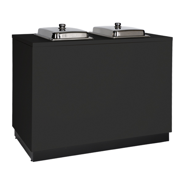 Buffet Basic Nero Con Piano, Frontale Basso Nero