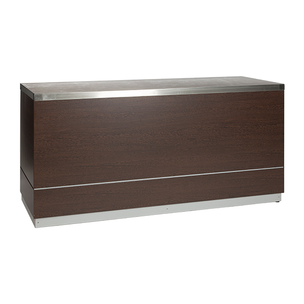 Bancone Decoro In Legno W200 D70 H95cm Con Piano Cns