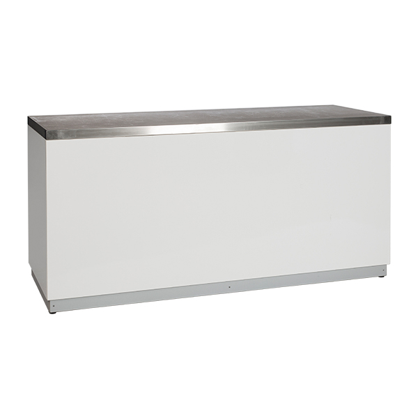 Bancone Bianco W200 D70 H95 Cm Con Piano Cns