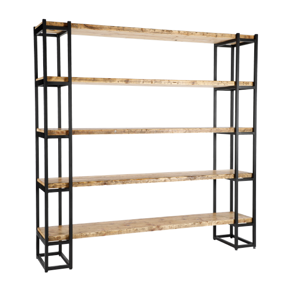 Scaffale Bornholm Con 5 Ripiani L200 D43 H215 Cm