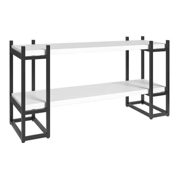 Scaffale Ibiza Bianco Con 2 Ripiani L140 D43 H72 Cm