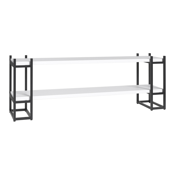 Scaffale Ibiza Bianco Con 2 Ripiani L200 D43 H72 Cm