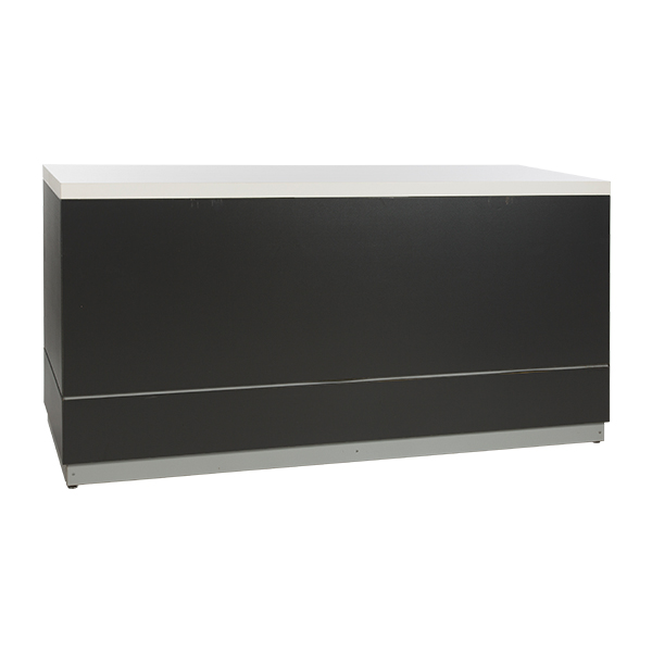 Bancone Antracite L200 D70 H95 Con Piano Bianco