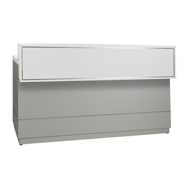 Bancone Grigio Argento L200 D83 H115cm Con Piano