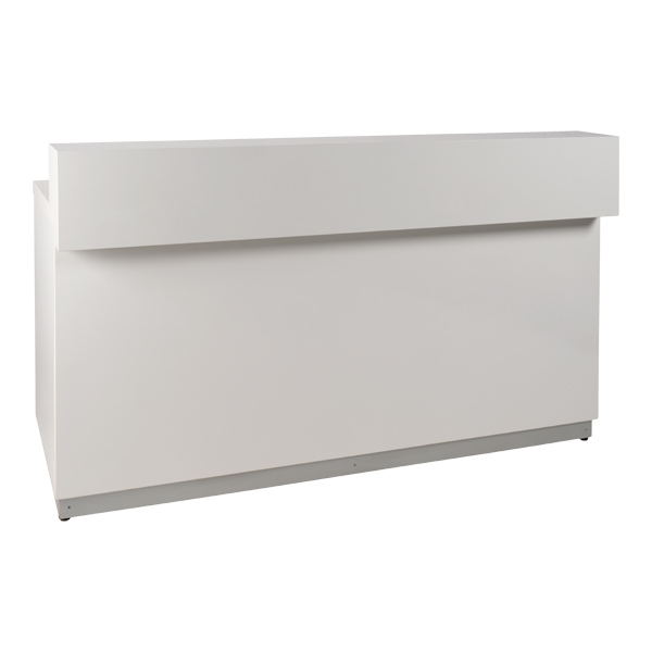 Bancone Bianco L200 P80 H115 Cm Con Pannello Superiore