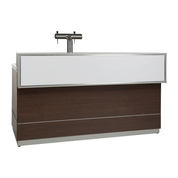 Bancone Birra Decoro In Legno L200 D83 H115cm Con Piano Cns
