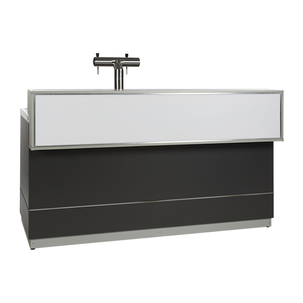 Bancone Birra Antracite L200 D83 H115cm Con Piano Cns