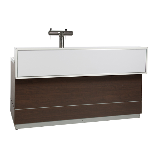 Bancone Birra Decoro In Legno L200 D83 H115cm Con Piano Cns