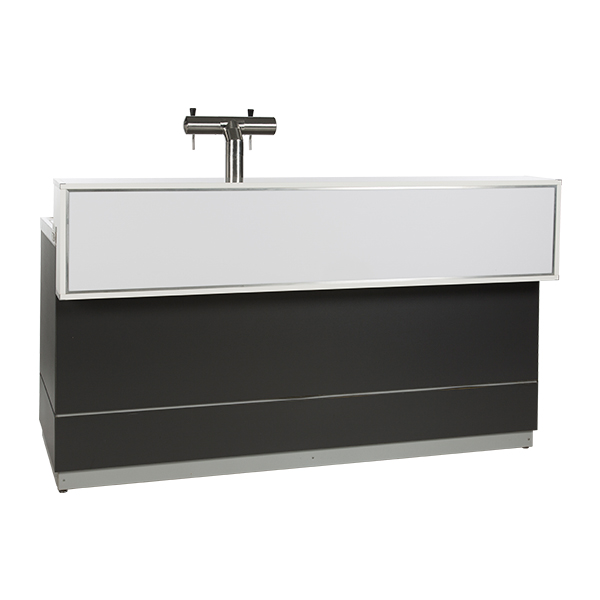 Bancone Birra Antracite L200 D83 H115cm Con Piano Cns