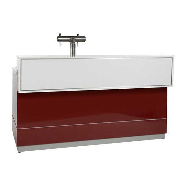 Bancone Birra Rosso L200 D83 H115 Cmcon Piano Cns