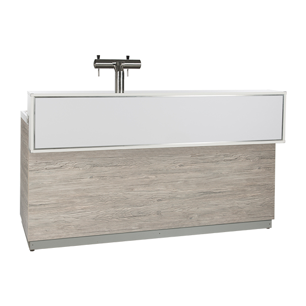 Bancone Birra Aspen In Legno L200 D83 H115cm Con Piano Cns