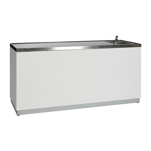 Bancone Champagne Bianco W200 D70 H95cm Piano Cns