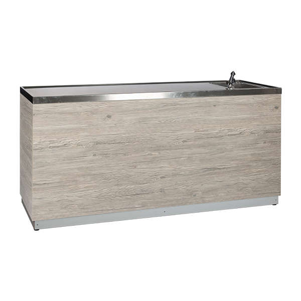 Bancone Champagne Aspen In Legno L200 D70 H95cm Piano Cns